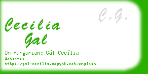 cecilia gal business card